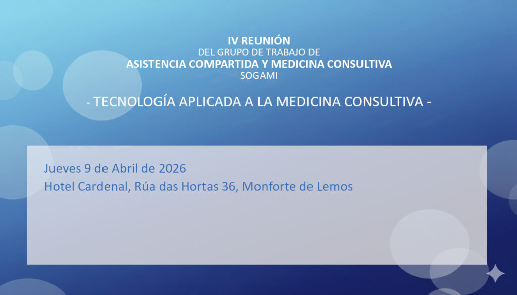 Portada de la IV Reunión - Tecnología aplicada a la medicina consultiva